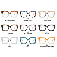 Nouvelle monture de lunettes tendance anti-lumière bleue personnalisée, style hip-hop rétro