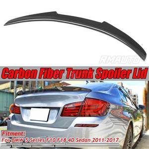 Aileron de coffre arrière pour BMW F10 Série 5 2011-2017, aspect carbone/noir - Product Image 1