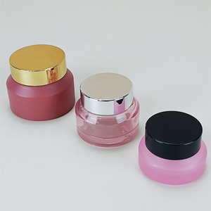 Stock Cosmetic Packaging Clear 15ml 30ml 15g 30g Skincare Cream Butte Balm Slanted Shoulder <b>Empty</b> Refillable Glass <b>Jar</b> with Lid - Product Image 6