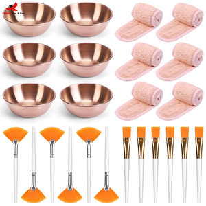 Kit d'outils de soin du visage pour la beauté, masque d'argile DIY, mélange en silicone et acier inoxydable, applicateur cosmétique écologique - Product Image 1
