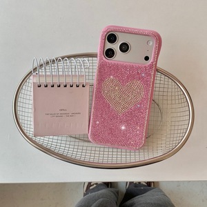 Étui de téléphone de luxe en TPU antichoc avec cœur en strass dégradé pour 17 Pro Max 16/15 Pro <span class=keywords><strong>14P</strong></span> - Product Image 3