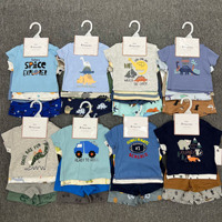 Ensemble de vêtements d'été pour bébés garçons et filles, 4 pièces, t-shirt à manches courtes en coton et short à imprimé floral, vêtements pour enfants