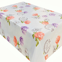 Nappe en plastique à découpe facile, couverture de Table en tissu Pvc rouleau de vinyle jetable Transparent protecteur