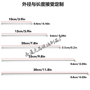 Varilla de Agitación de Vidrio Tianjing de 15-30 cm, 5-8 mm, de Borosilicato de Alta Calidad para Laboratorio - Product Image 3