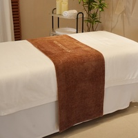 Couvre-lit décoratif orange pour table de massage, protection de literie, couvre-lit pour table de soin du visage