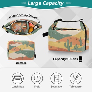 Bolsa de almuerzo con diseño de cactus del desierto, personalizada, tropical, de Hawái, con aislamiento térmico, para pícnic escolar al aire libre - Product Image 5