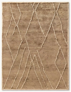 Ensemble de tapis d'intérieur noués à la main en laine/soie, design géométrique exquis, personnalisable, durable, doux, luxe, décoration intérieure - Product Image 4