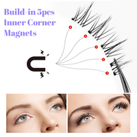 2 paires de cils magnétiques de haute qualité, sans colle, bande de fil de coton, faux cils magnétiques de style naturel.