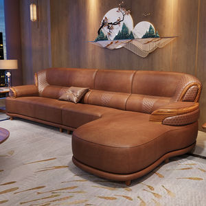 Set di Divani in Pelle di Lusso Moderni, Arredamento per <span class=keywords><strong>Soggiorno</strong></span>, Modulare, Nuovo, Angolare, Colore Personalizzabile, Alta Qualità - Product Image 3