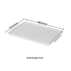 Plateaux de levage et de stockage empilables en plastique blanc robuste avec couvercles pour boulangeries commerciales - Product Image 6