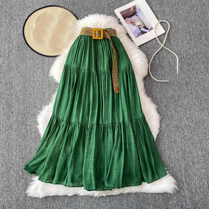 Falda Plisada Transpirable de Alta Gama para Mujer, Otoño 2026, Estilo Casual, Color Sólido, Versátil, Venta al Por Mayor - Product Image 4
