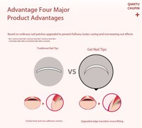 KUDAN Autocollants de gel semi-durcis pour ongles à faire soi-même à la maison, bandes adhésives mignonnes pour ongles UV, personnalisables en gros, faciles à appliquer, série style fantaisie