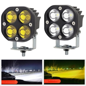 Vente flash : phare de travail pour voiture et moto 40W, en alliage d'aluminium noir, modifié, 4 pouces, projecteur à quatre feuilles de trèfle, véhicules tout-terrain, <span class=keywords><strong>12V</strong></span>, neuf - Product Image 4
