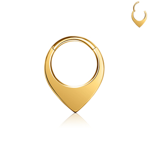 Pendientes de Aro <span class=keywords><strong>para</strong></span> <span class=keywords><strong>la</strong></span> <span class=keywords><strong>Nariz</strong></span> con Forma de Corazón en Acero Inoxidable 316, Plateados con Acabado Brillante, Diseño Sin Costuras <span class=keywords><strong>para</strong></span> Piercings Nasales, Joyería Corporal - Product Image 1