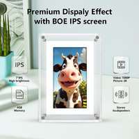 Marco Digital de Fotos de 7 Pulgadas y 4GB, Pantalla para Álbum Electrónico Multilenguaje, Ideal para Cocina o Regalo
