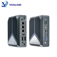 Mini PC sin ventilador Tel J6412 Quad Core Triple 2,5G LAN DDR4 RAM Triple pantalla 4K USB 3,0 M.2 ranuras computadora integrada