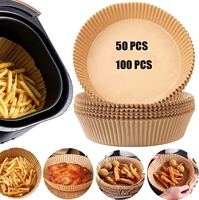 Revestimiento de papel absorbente de aceite desechable a prueba de aceite para freidora de aire para hornear barbacoa doméstica Pizza pan Hamburguesa en horno de sartén de cocina