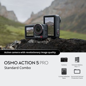 Osmo Action 5 Pro-Cámara impermeable original, Combo estándar/aventura, 4 horas de duración de la batería, pantallas táctiles de alto brillo OLED dual - Product Image 4