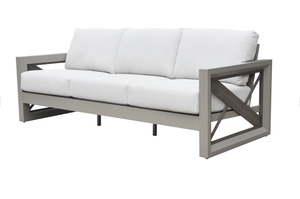 Moderna struttura KD 4 pezzi <span class=keywords><strong>in</strong></span> <span class=keywords><strong>alluminio</strong></span> mobili da giardino divano 3 posti all'aperto Set di conversazione <span class=keywords><strong>per</strong></span> soggiorno o Hotel - Product Image 2