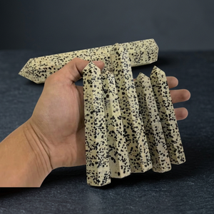 Dalmation Jasper คริสตัลโอเบลิสก์คริสตัลรูปหอคอยหินธรรมชาติ - Product Image 4