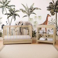 Meubles modernes à double couche en bois massif pour bébés Table à langer pour chambre à coucher Fournitures de pépinière