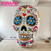 Ballon gonflable décoratif gonflable d'Halloween de Offre Spéciale d'usine d'Artair, tête gonflable de crâne, gonflable de crâne de taille faite sur commande