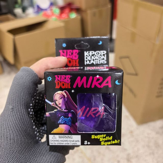 NeeDoh KPop Demon Hunters Mira Nice Cube Squishy Toy Super Solid Sensory Squeeze Stress Relief Gift for Kids Adults