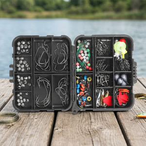 188pcs Portable <b>Fishing</b> Accessory Kit Includes Jig Hooks Sinker Weights Spoon Lure & Removable Split Shot with <b>Tackle</b> - Product Image 2