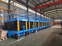 Plateforme élévatrice mobile à ciseaux 4m 8m 16m pour travaux en hauteur, électrique, autonome, avec système de garde-corps de sécurité, 2000kg