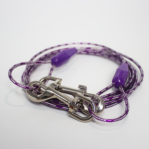 Cable <span class=keywords><strong>de</strong></span> amarre para perros <span class=keywords><strong>de</strong></span> alta resistencia, correa <span class=keywords><strong>de</strong></span> alambre <span class=keywords><strong>de</strong></span> acero suave para perros, Clips <span class=keywords><strong>de</strong></span> plástico <span class=keywords><strong>de</strong></span> hierro Superior, Simple al aire libre para acampar, patio, corredor para perros - Product Image 6