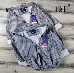 Camisas de manga larga de lino a la moda superventas para niños Diseño de manga larga de moda informal para todas las edades - Product Image 1