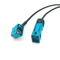 Universal recto ángulo recto Fakra Z código hembra a hembra impermeable coche estéreo Cámara Cable de extensión