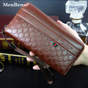 Hot Selling Retro <b>Long</b> Business <b>Wallet</b> Pu Leather Card Holder Slim Coin Purse Zipper <b>Wallet</b> for Men - Product Image 2
