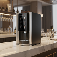 Machine à café professionnelle automatique EVOACAS à haute efficacité, de comptoir, pour grains et dosettes, pression 9 bars, programmable, 2000W, en acier inoxydable