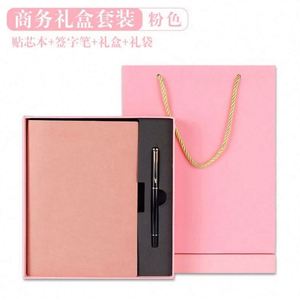 Customized Promotional Leather Hardcover <b>Diary</b> Notebook Pen Gift Set Personalization Silk Screen Printing Paper Box Bag for - Product Image 5