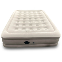 Matelas Gonflable Double de 18 Pouces avec Pompe Électrique Intégrée, en PVC Floqué, Lit d'Appoint Gonflable pour Usage Temporaire à Domicile