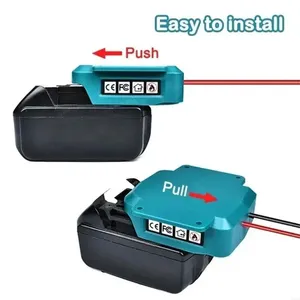 Pour Makitas/Dewalts/Milwaukees batterie Li-ion Kit de cavalier de batterie Portable câbles de suralimentation automobiles alimentation de secours avec adaptateur - Product Image 3