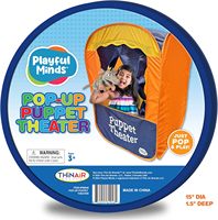 Esprits ludiques peluche en plastique Portable Pop-Up théâtre de marionnettes scène enfants âgés de 5 à 7 ans stockage compact sac à fermeture éclair utilisation en classe à domicile