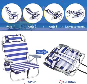 Danlong portatile pieghevole lounge zaino <span class=keywords><strong>sedia</strong></span> da spiaggia in alluminio con spalline sedie da <span class=keywords><strong>mare</strong></span> spiaggia - Product Image 2