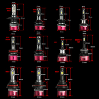 Bombillas LED Mini para faro delantero de coche, luz antiniebla, H4 H7 H11/H8 H1 9005 9006 880 H3, 5500K, China
