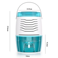 Déshumidificateur électrique miniature intelligent pour la maison, capacité de 120 pintes/24h, 20 pieds carrés. Écran LED à couverture totale, énergie