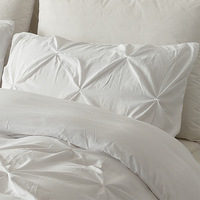 Ensemble de 3 housses de couette personnalisables en fibre synthétique unie, style artisanal européen, avec teinture réactive
