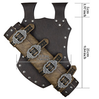 Étui de sabre Viking médiéval en similicuir PU avec attache WJF30, gaine de ceinture pour guerrier, costume de cosplay