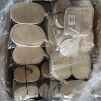Éponge exfoliante pour le corps en loofah de haute qualité avec logo personnalisé, 11*16cm, pour le bain et le nettoyage