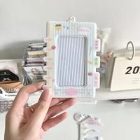 Porte-clés album photo Kpop, cadre photo en forme d'appareil photo, cadres 3 pouces, albums photo et accessoires, support PVC pour photocartes
