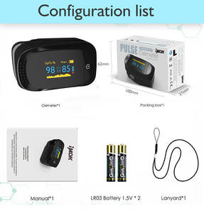 Affichage OLED oxymètre de pouls du bout des doigts oxygène sanguin rechargeable spo2 - Product Image 4