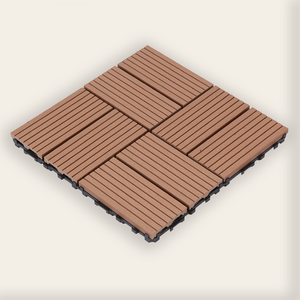 Dalles de terrasse en WPC <span class=keywords><strong>à</strong></span> emboîtement croisé, revêtement de <span class=keywords><strong>sol</strong></span> extérieur composite imperméable et résistant aux UV pour balcon et patio de jardin - Product Image 1