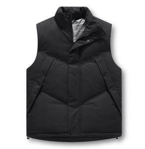 Chaleco de Punto Casual de Invierno para Hombre, Color Sólido, Relleno de Poliéster, Cuello Alto, Impermeable, Cortavientos, Transpirable, de Secado Rápido - Product Image 5