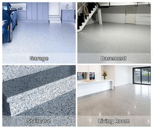 Peinture époxy pour sols en béton, design couleur, avec paillettes de mica, feuille de roche composite ultra-fine, couleur pour la décoration des murs et des sols intérieurs - Product Image 6