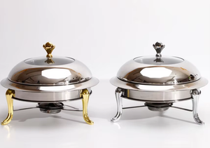 Olla caliente de Alcohol comercial de acero inoxidable personalizable para cocina, vajilla pequeña - Product Image 3